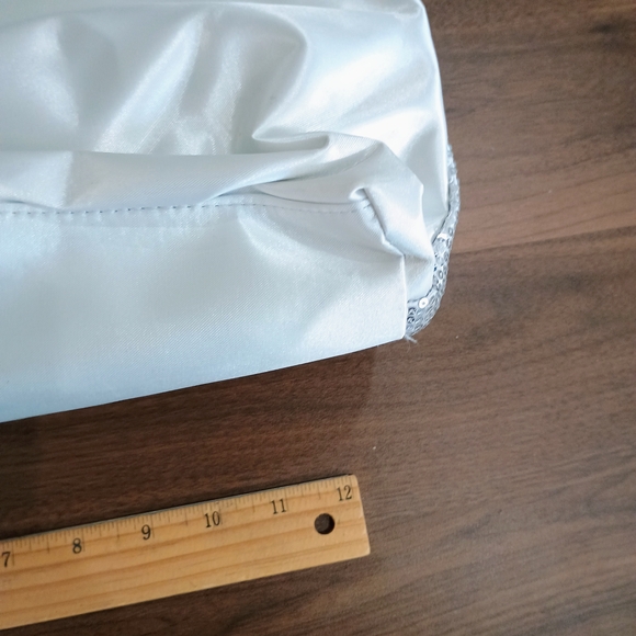 Glamorous Silver Sequin Shoulder Bag - Picture 8 of 11